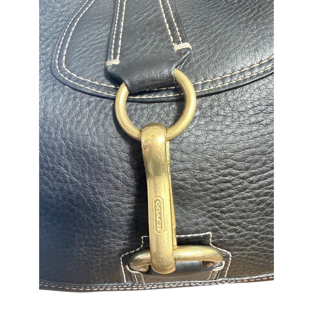 Coach Hamptons leather clip hobo style 10214 gold pebbled leather - Picture 2 of 16